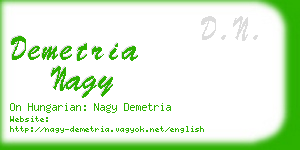 demetria nagy business card